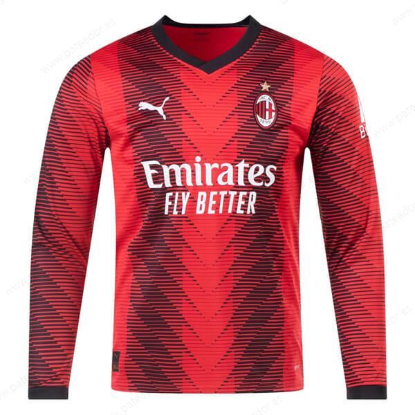 Camiseta de fútbol AC Milan 1ª Equipación Long Sleeve 23/24-Hombre