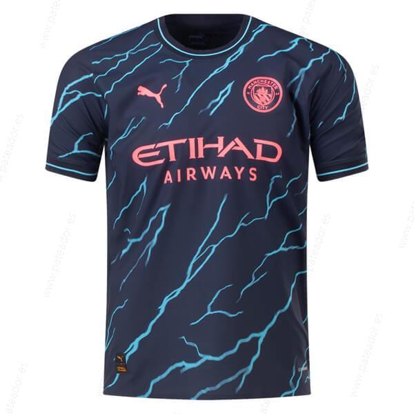 Camiseta de fútbol Manchester City 3ª Equipación Versión para jugador 23/24-Hombre