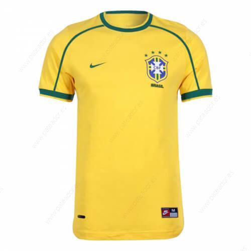 Camiseta de fútbol Retro Brasil 1ª Equipación 1998-Hombre
