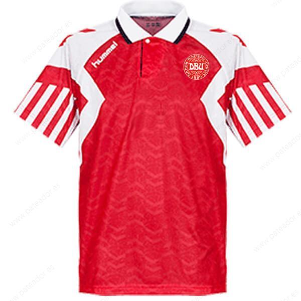 Camiseta de fútbol Retro Dinamarca 1ª Equipación 92-Hombre