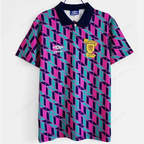Camiseta de fútbol Retro Escocia 2ª Equipación 1990-Hombre