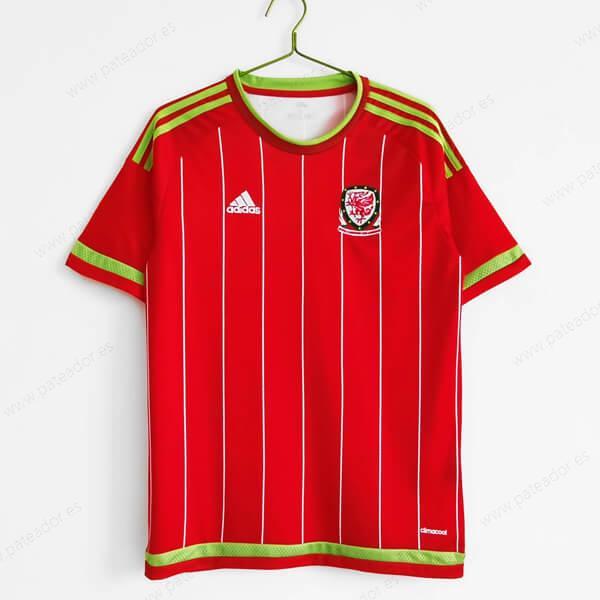 Camiseta de fútbol Retro Gales 1ª Equipación 2015-Hombre
