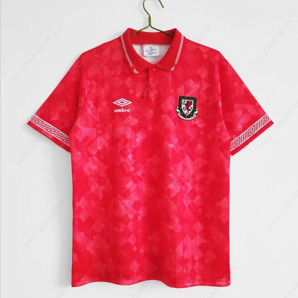 Camiseta de fútbol Retro Gales 1ª Equipación 92-Hombre
