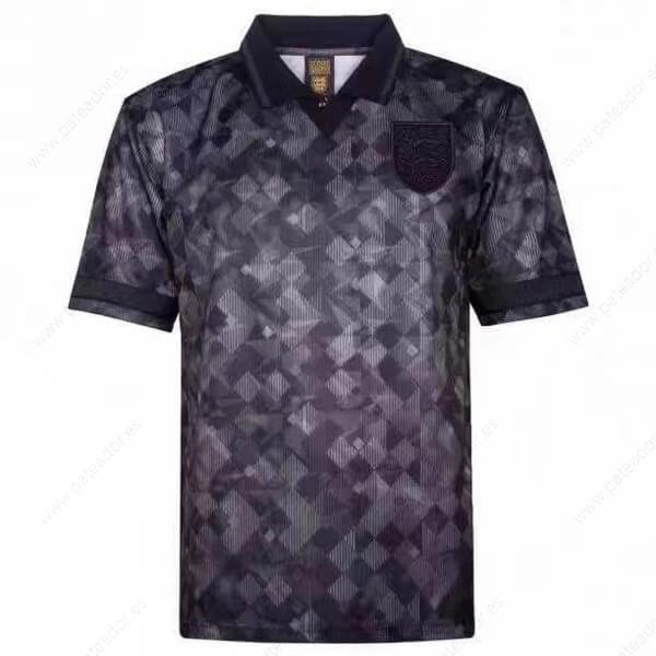 Camiseta de fútbol Retro Inglaterra Blackout 1990-Hombre