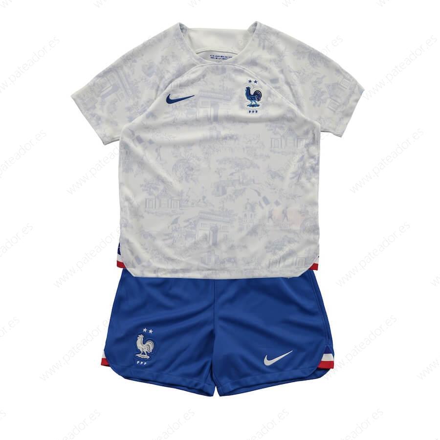 Camisetas de fútbol para niños Francia 2ª Equipación 2022