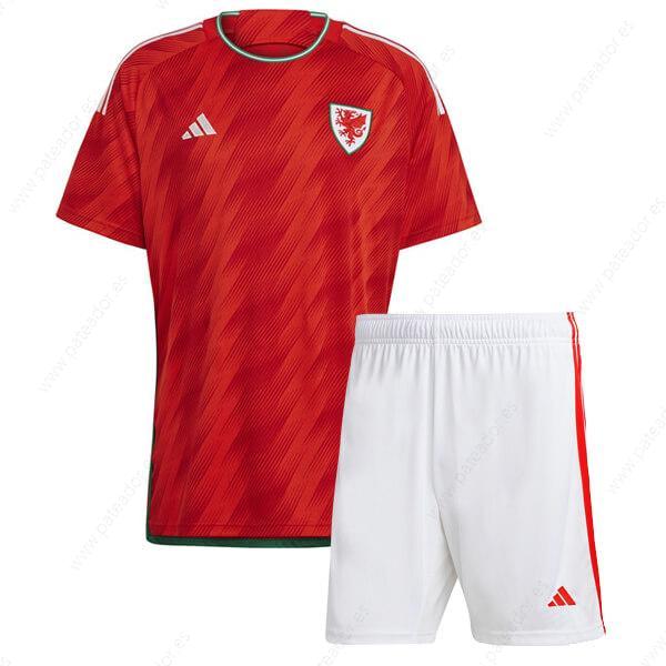Camisetas de fútbol para niños Gales 1ª Equipación 2022