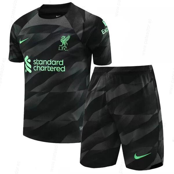 Camisetas de fútbol para niños Liverpool Black Portero 23/24