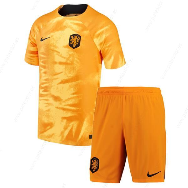Camisetas de fútbol para niños Países Bajos 1ª Equipación 2022