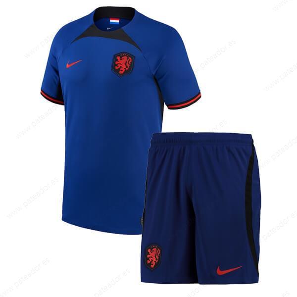 Camisetas de fútbol para niños Países Bajos 2ª Equipación 2022
