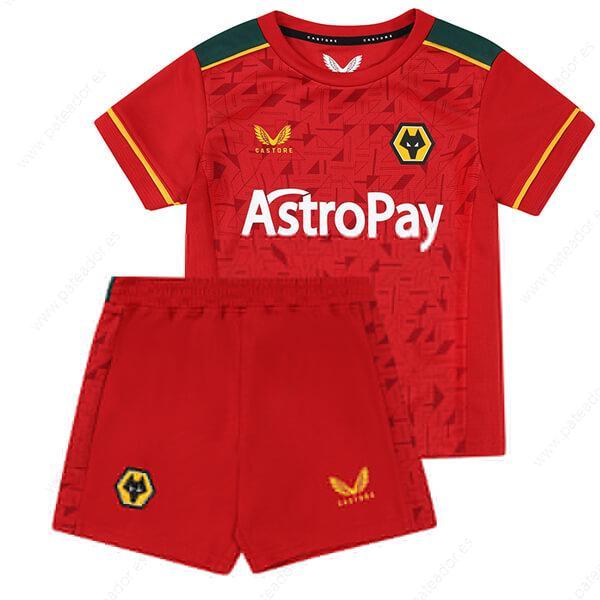 Camisetas de fútbol para niños Wolverhampton Wanderers 2ª Equipación 23/24